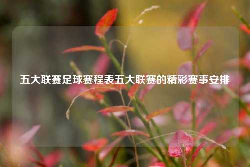 五大联赛足球赛程表五大联赛的精彩赛事安排