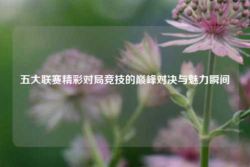 五大联赛精彩对局竞技的巅峰对决与魅力瞬间