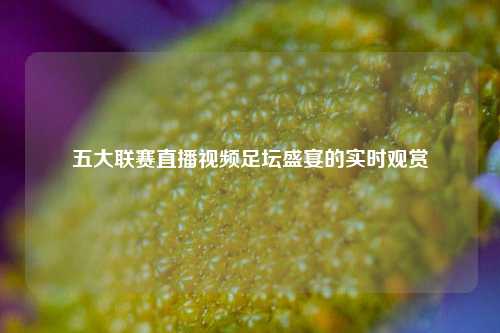 五大联赛直播视频足坛盛宴的实时观赏