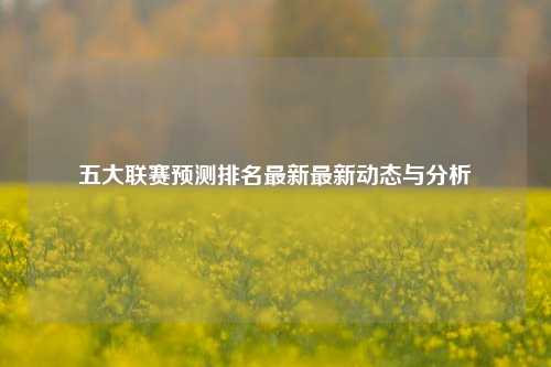 五大联赛预测排名最新最新动态与分析
